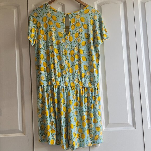 Alex's Lemonade Stand Romper Size XL Pockets Stretch Drawstring Waist Light Blue - Picture 5 of 11
